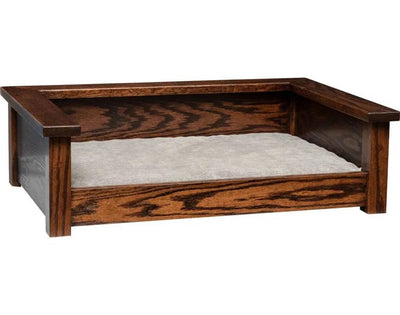 Handcrafted for PetsCRAFTSMAN LUXURY WOOD PET LOUNGE - Amish Handmade Dog Furniture Bed in 3 SizesBedbed with beddingSaving Shepherd