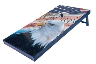 Cornhole Bag Toss"WE THE PEOPLE" CORN HOLE - Deluxe Poly Lumber Patriotic Game Setcornholefun & gamesSaving Shepherd