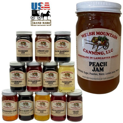 JamPEACH JAM - Amish Homemade Sweet Summer Fruit Spreaddipfarm marketSaving Shepherd