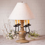 Country LightingCOLONIAL "CEDAR CREEK" TABLE LAMP with Ivory Linen Fabric Shade in 7 Distressed FinishesblackcandelabraSaving Shepherd