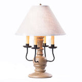 Country LightingCOLONIAL "CEDAR CREEK" TABLE LAMP with Ivory Linen Fabric Shade in 7 Distressed FinishesblackcandelabraSaving Shepherd