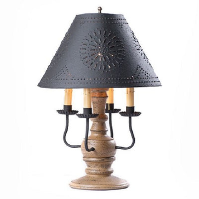 COLONIAL "CEDAR CREEK" TABLE LAMP with 4 Arm Candelabra in 7 Distressed Finishes