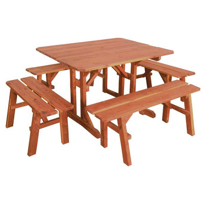 Table & ChairsPICNIC TABLE - Amish Solid Red Cedar Outdoor Furnitureoutdoor furniturepicnicSaving Shepherd