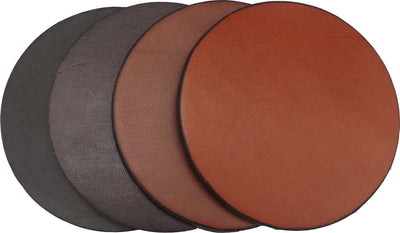 CoastersLEATHER COASTER SET - 4 Plain or Stitched Leather CoastersbeerleatherSaving Shepherd