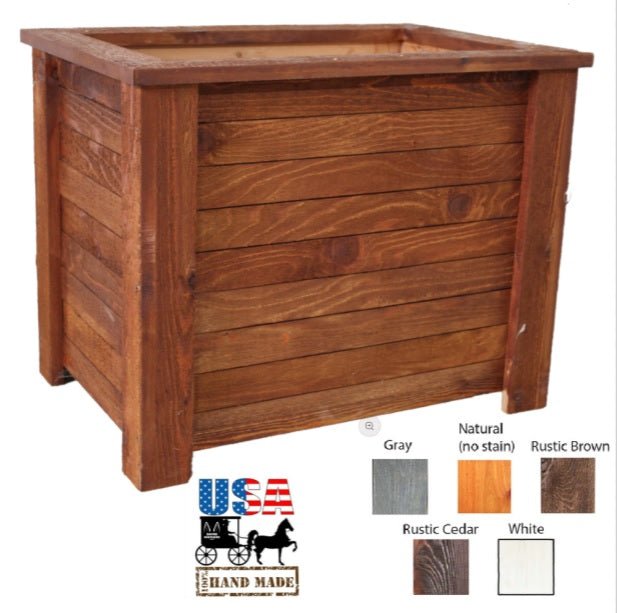 home depot wood box planters Planter Box LARGE RECTANGULAR PLANTER BOX – Saving Shepherd