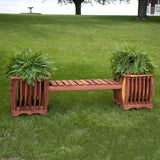 Benches & Stools48" GARDEN BENCH & 2 PLANTERS - Solid Red Cedar with 14" Plant PotsbenchchairSaving Shepherd