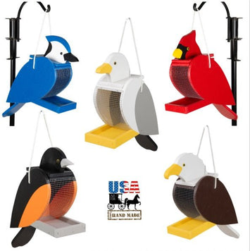 Bird FeederALL SEASON POLY BIRD FEEDER - Eagle Oriole Seagull Cardinal Blue Jaybirdbird feederSaving Shepherd