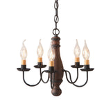 Country Lighting5 Arm WOOD & METAL CHANDELIER Petite Candelabra in 6 Distressed Finishes USAcandelabracandleSaving Shepherd