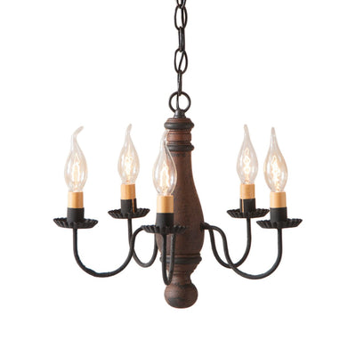Country Lighting5 Arm WOOD & METAL CHANDELIER Petite Candelabra in 6 Distressed Finishes USAcandelabracandleSaving Shepherd