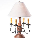 Country LightingJAMESTOWN COLONIAL TABLE LAMP with Ivory Linen Shade - Heavy Distressed Crackle FinisheslamplightSaving Shepherd