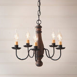 Country Lighting5 Arm WOOD & METAL CHANDELIER Petite Candelabra in 6 Distressed Finishes USAcandelabracandleSaving Shepherd