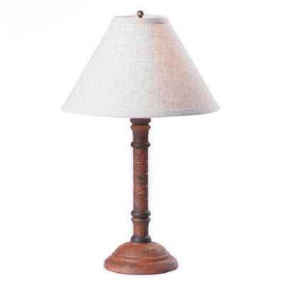 Country LightingPRIMITIVE WOOD "GATLIN" TABLE LAMP & IVORY LINEN SHADE in Heavily Distressed Crackle Finishesaccent lightcountry lightingSaving Shepherd