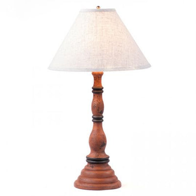 Country LightingDAVENPORT TABLE LAMP with 15" Ivory Linen Shade in Distressed Textured FinisheslamplightSaving Shepherd