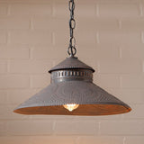 Country LightingPUNCHED TIN SHOPKEEPER PENDANT Lamp Colonial STAR Pattern Hanging Light in Kettle BlackblackenedceilingSaving Shepherd