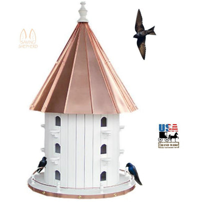 Birdhouse35" COPPER ROOF BIRDHOUSE - 15 Hole Purple Martin Bird House Condobirdbird houseSaving Shepherd