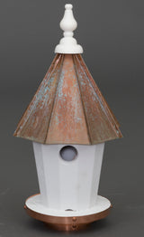 Birdhouse19" BLUEBIRD HOUSE - Round Patina Copper Top Birdhousebirdbird houseSaving Shepherd