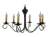 Country LightingWOOD & METAL CHANDELIER - Handmade 6 Candle "Washington" Country Light USAcandelabracandleSaving Shepherd