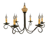 Country LightingWOOD & METAL CHANDELIER - Handmade 6 Candle "Washington" Country Light USAcandelabracandleSaving Shepherd