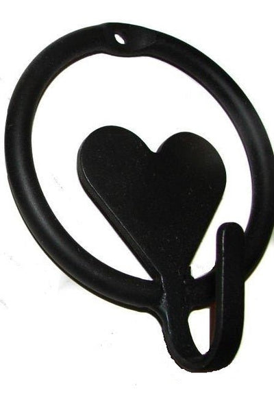 Wrought IronHEART & RING HOOK - Solid Wrought Iron Wall Hooks Amish Blacksmith USAaccessoriesaccessorySaving Shepherd