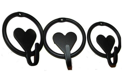 Wrought IronHEART & RING HOOK - Solid Wrought Iron Wall Hooks Amish Blacksmith USAaccessoriesaccessorySaving Shepherd