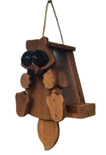 Bird FeederRUSTIC RACOON BIRD FEEDER - Amish Handmade Mushroom Woodbirdbird feederSaving Shepherd