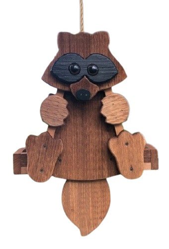 Bird FeederRUSTIC RACOON BIRD FEEDER - Amish Handmade Mushroom Woodbirdbird feederSaving Shepherd