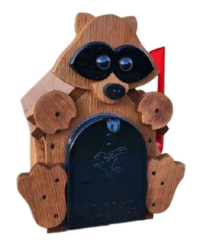 MailboxRACOON MAILBOX - Amish Handmade Wildlife Mail BoxmailboxoutdoorSaving Shepherd