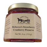 REBECCA'S STRAWBERRY CRANBERRY PRESERVE - All Natural Amish Homemade Conserve