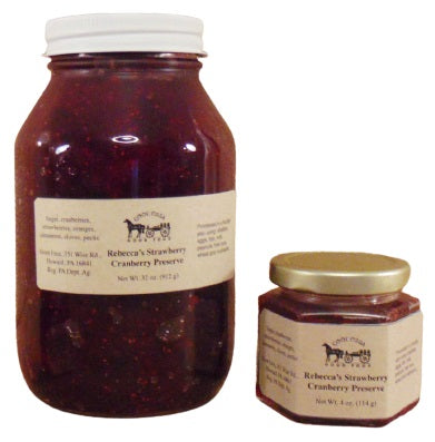 Jams & JelliesREBECCA'S STRAWBERRY CRANBERRY PRESERVE - All Natural Amish Homemade Conservedelicacyfarm marketSaving Shepherd