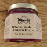 Jams & JelliesREBECCA'S STRAWBERRY CRANBERRY PRESERVE - All Natural Amish Homemade Conservedelicacyfarm marketSaving Shepherd