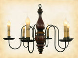 Country Lighting"Anderson" WOOD CHANDELIER - Handmade 6 Candle Country Light in 24 FinishescandelabracandleSaving Shepherd