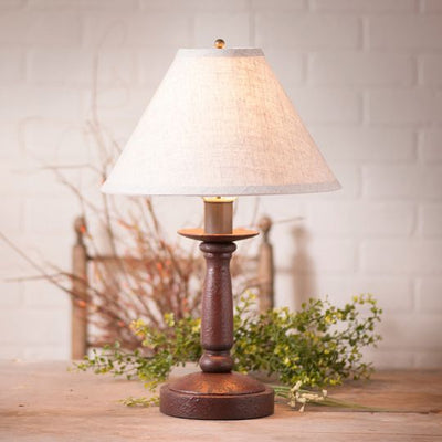 Country LightingBUTCHER'S BEDSIDE TABLE LAMP with Ivory Shade - 5 Distressed Textured Finishesaccentaccent lightSaving Shepherd