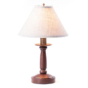 Country LightingBUTCHER'S BEDSIDE TABLE LAMP with Ivory Shade - 5 Distressed Textured Finishesaccentaccent lightSaving Shepherd