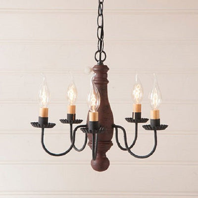 Country Lighting5 Arm WOOD & METAL CHANDELIER Petite Candelabra in 6 Distressed Finishes USAcandelabracandleSaving Shepherd