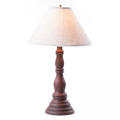 Country LightingDAVENPORT TABLE LAMP with 15" Ivory Linen Shade in Distressed Textured FinisheslamplightSaving Shepherd