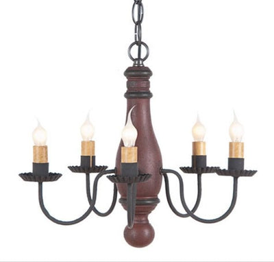 Country Lighting5 Arm WOOD & METAL CHANDELIER Petite Candelabra in 6 Distressed Finishes USAcandelabracandleSaving Shepherd