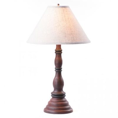 Country LightingDAVENPORT TABLE LAMP with 15" Ivory Linen Shade in Distressed Textured FinisheslamplightSaving Shepherd