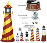 LighthouseAmish Handmade LIGHTHOUSE - Burgundy & Gold Working LightCape HatterasfootballSaving Shepherd