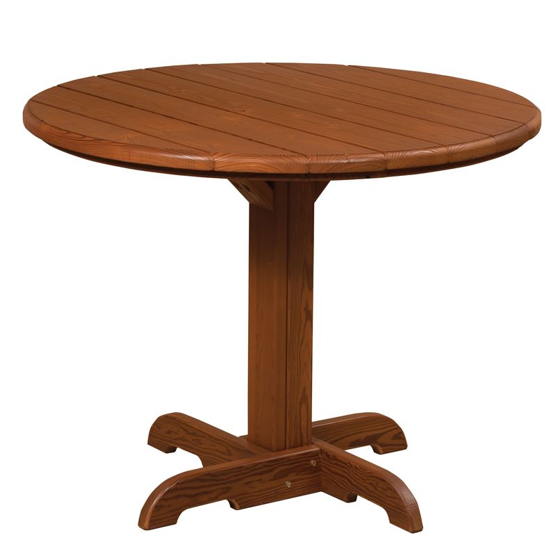 Tables ROUND DINING TABLE Amish Red Cedar Outdoor Furniture Saving