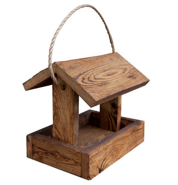 Bird FeederRUSTIC HOPPER BIRD FEEDER - Recycled Mushroom Wood Fly Through Bird Housebirdbird feederSaving Shepherd