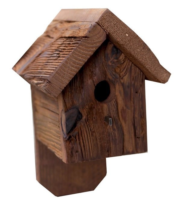 BirdhouseRUSTIC FINCH BIRDHOUSE - Recycled Mushroom Wood Bird Housebirdbird houseSaving Shepherd