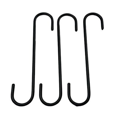 hookWROUGHT IRON S HOOKS - Amish Hand Forged in 4 Sizesblacksmithhookhooks9"Set of 3Saving Shepherd