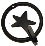 Wrought IronCOUNTRY STAR & RING HOOK - Solid Wrought Iron Wall Hooks Amish Blacksmith USAaccessoriesaccessorySaving Shepherd