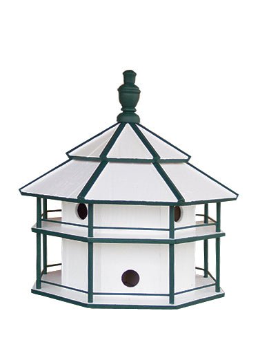 Birdhouse8 ROOM PURPLE MARTIN BIRDHOUSE - 2 Story White & Green Bird House USAbirdbird houseSaving Shepherd