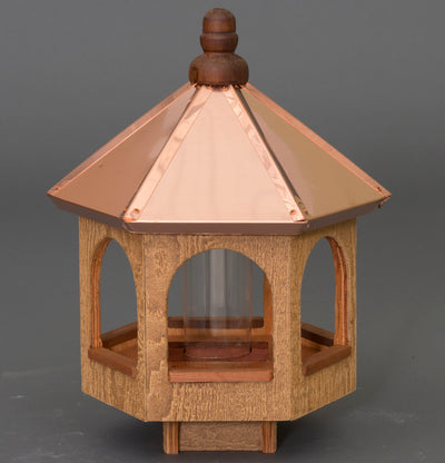 Bird Feeder20” COPPER TOP BIRD FEEDER - Natural Cedar Gazebobirdbird feederSaving Shepherd