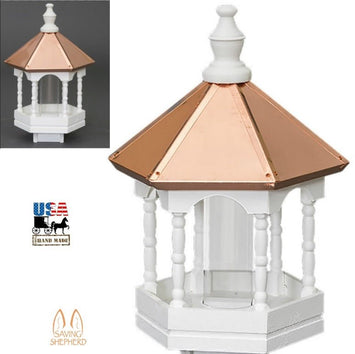 Bird Feeder22” COPPER TOP BIRD FEEDER - Gazebo with Spindlesbirdbird feederSaving Shepherd
