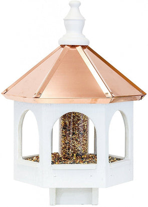 Bird Feeder20” COPPER TOP BIRD FEEDER - 14” Round White Gazebobirdbird feederSaving Shepherd