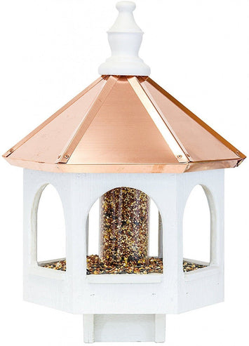Bird Feeder20” COPPER TOP BIRD FEEDER - 14” Round White Gazebobirdbird feederSaving Shepherd