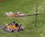DELUXE CAMPFIRE GRILL SET - Adjustable Stainless Steel 24" Round Cooking Surface
