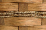 Magazine RackMAGAZINE RACK - Hand Woven Natural Reed Basket with Wood Divider HandleAmishbasketSaving Shepherd
